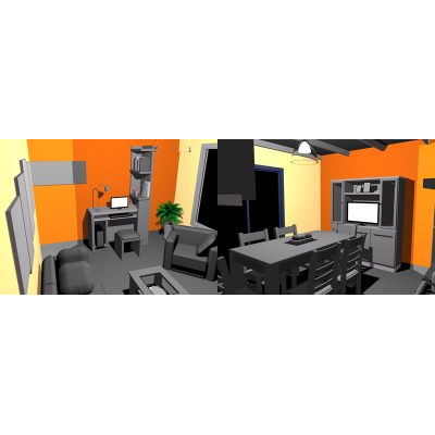 Interior Moderno en 3D