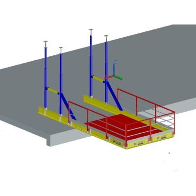 La plataforma de carga se utiliza para cargar materiales al sitio.