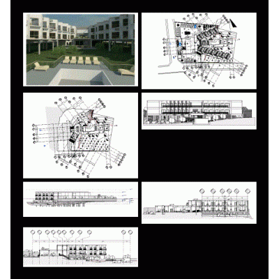 Hotel de 3 estrellas. proyecto arquitectonico