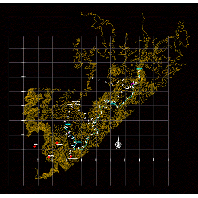 Plano en vista superior de un canal e 26 km