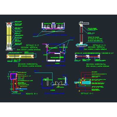 Detalles de canceleria para puertas y ventanas