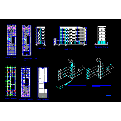 Plano edificio multifamiliar