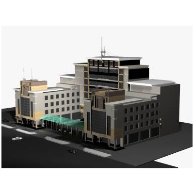 Edificio de oficinas 3d