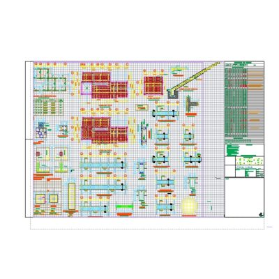 Plano estructural de un conjunto habitacional
