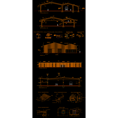 Design of a metal and prestressed warehouse