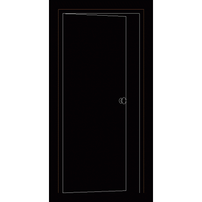 Puerta de 90 cm de ancho vista de frente