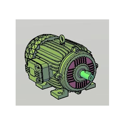 Motor electrico 100hp 3d