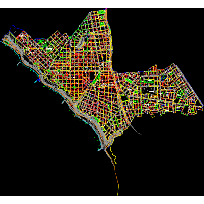 Plano catastral distrito miraflores lima peru
