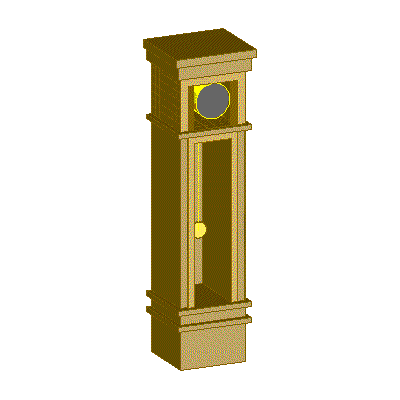 Reloj de pie 3d