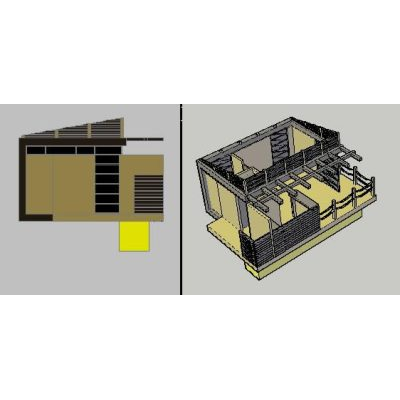 Casa flotante 3d