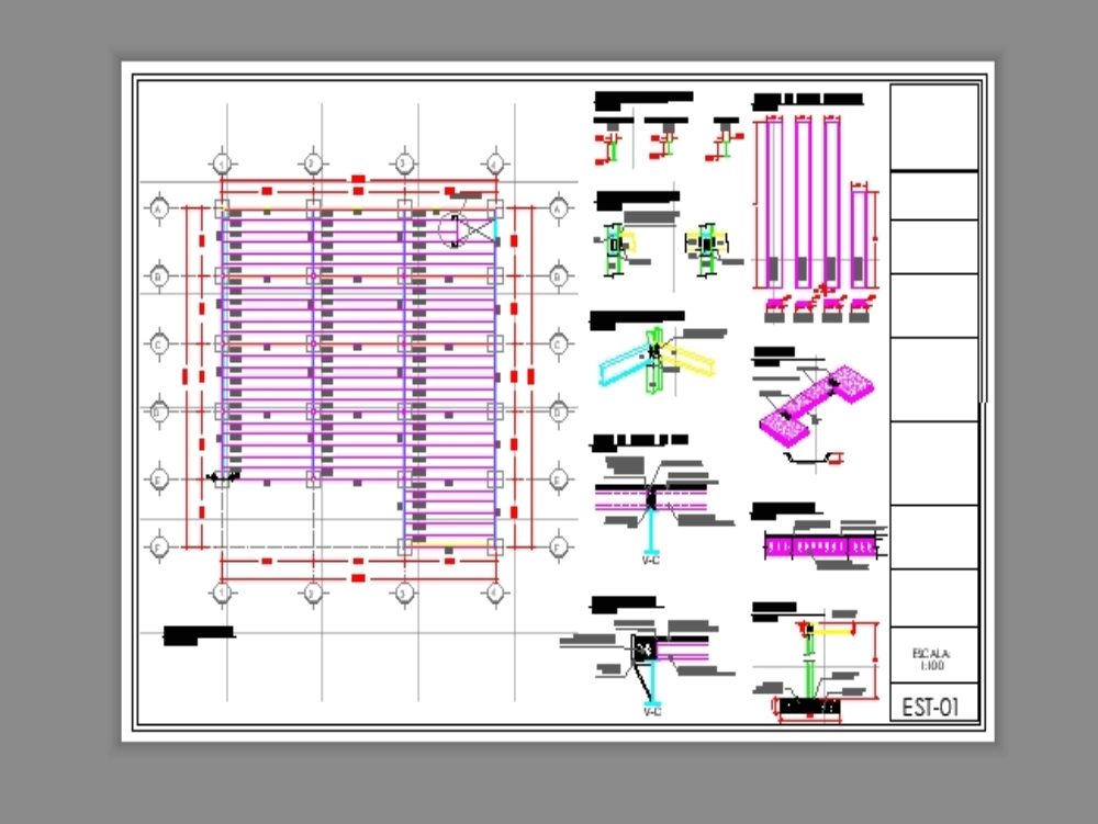 Industrial Warehouse - Ipr Structure And Honeycomb Plate In DWG | CAD ...