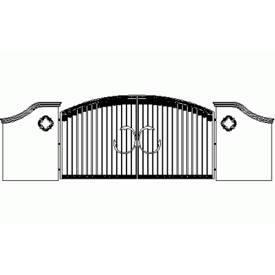 2-leaf wrought gate