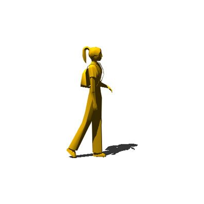 Mujer Caminando con Estilo 3D