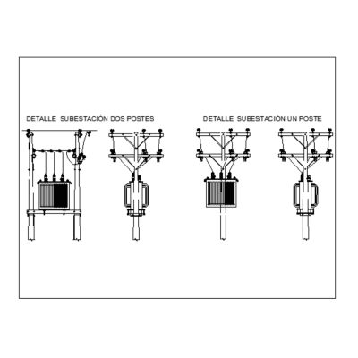 Transformer installed on concrete pole