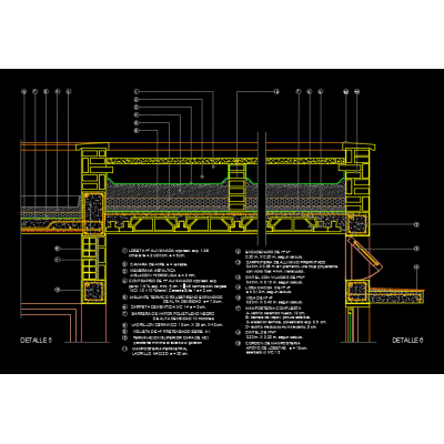 Detalles constructivos cubierta - fachadas
