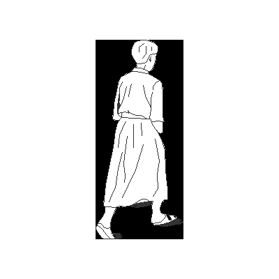 Figura di donna in movimento