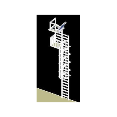 Escalera marina 3d - 2d