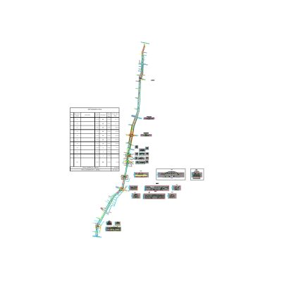 Puente peatonal en perfil