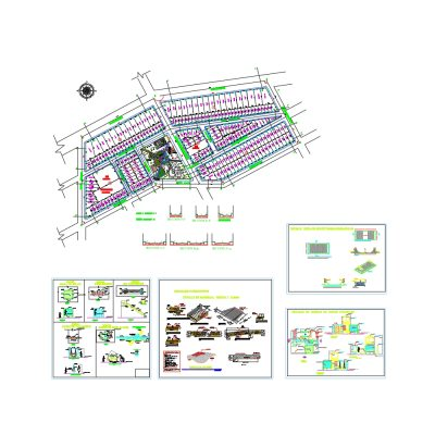 Planteamiento habilitación urbana, parque y detalles contractivos.