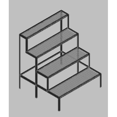 Estante para baterias 3d