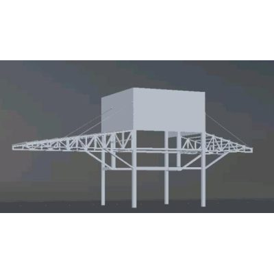 Cubierta tolva 3d