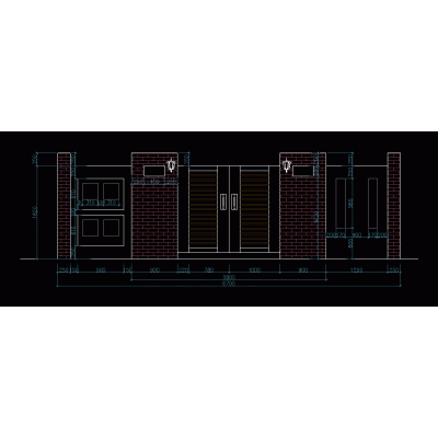 Dibujo de puerta principal .