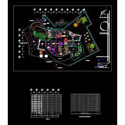 Plano Completo de Hotel Moderno