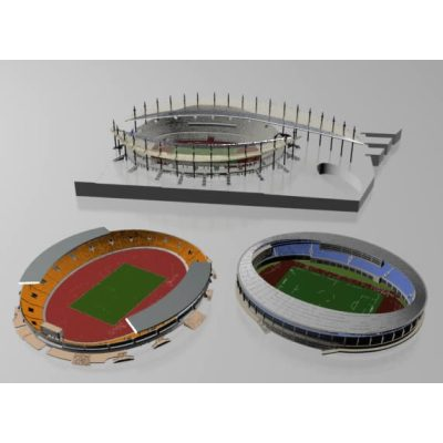 Estadio footbal 3d max