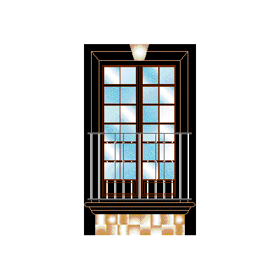 porte fenêtre du balcon