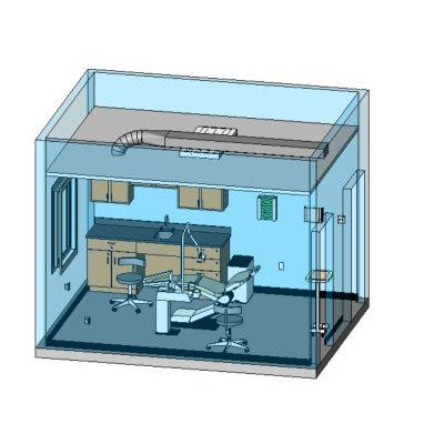 Sala de dentista 3d revit
