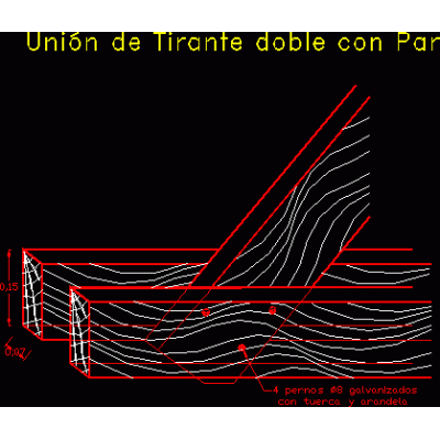 Union de tirante doble con par