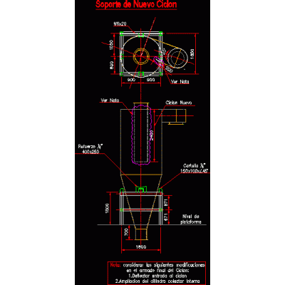 Ciclon con soporteria