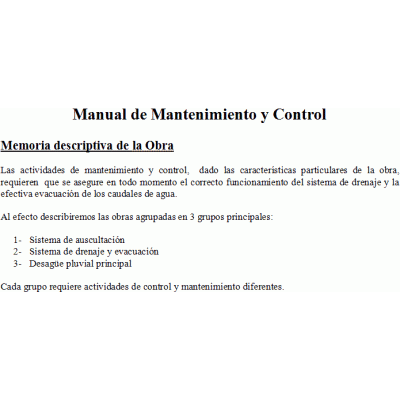 Obra de barrancas - manual de mantenimiento doc