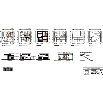 Facade and details of a single-family house