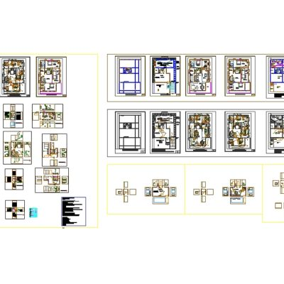 A whole electrical building - autocad.