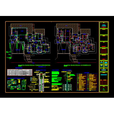 Electric plan country house