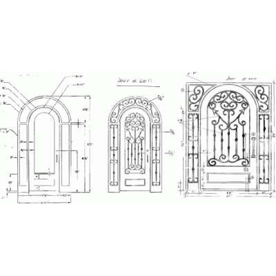 Sketches of door designs bmp