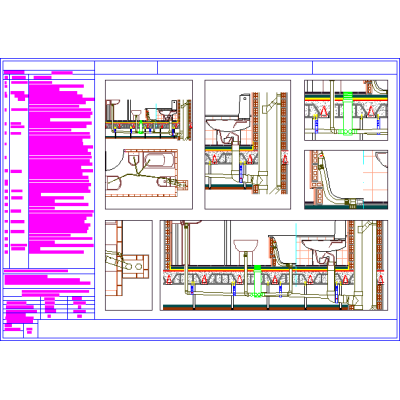 Sección Constructiva de Baño