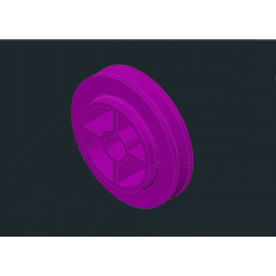 Modelo 3D de Polea de Maquina de Coser