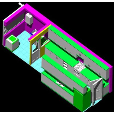 Mobiliario de cocina 3d