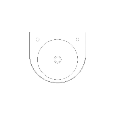 Lavabo Visto En Planta, Dimensiones 0,575×0,52M