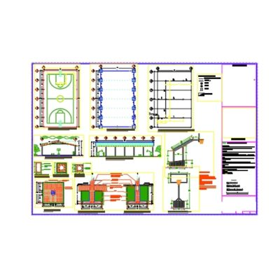 Cancha techada; con estructura metalica