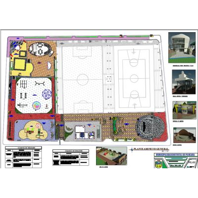 Planos de un polideportivo