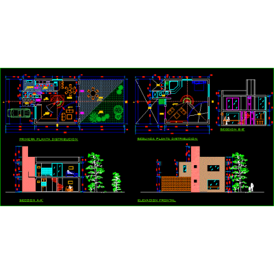 Plano de vivienda - dos plantas