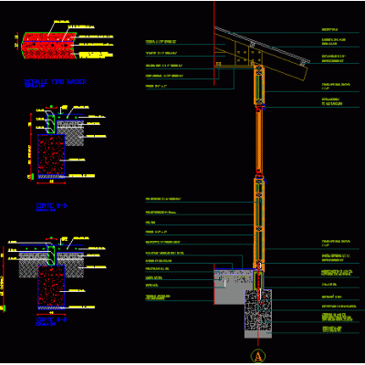 Escantillon estructura en madera