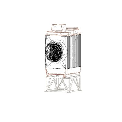 Torre de enfriamiento - modelado 3d