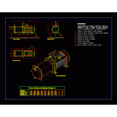 Bomba centrifuga horizontal