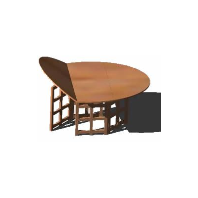 3D Round Folding Table