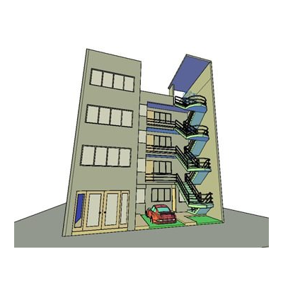 Edificio multifamiliar 3d
