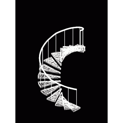 Escalera caracol 3d